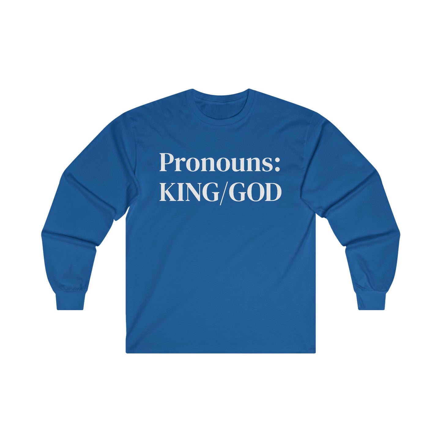 Mens PRONOUNS Ultra Cotton Long Sleeve Tee