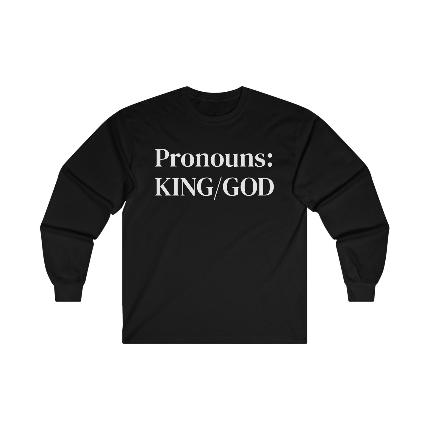 Mens PRONOUNS Ultra Cotton Long Sleeve Tee