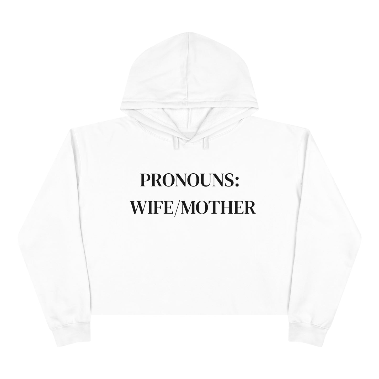 Womens PRONOUN Crop Hoodie