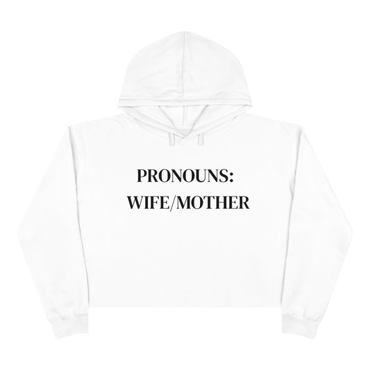 Womens PRONOUN Crop Hoodie