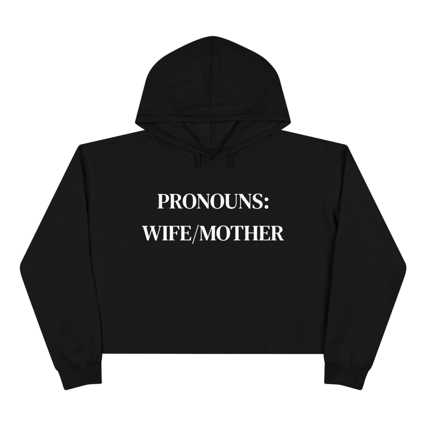 Womens PRONOUN Crop Hoodie