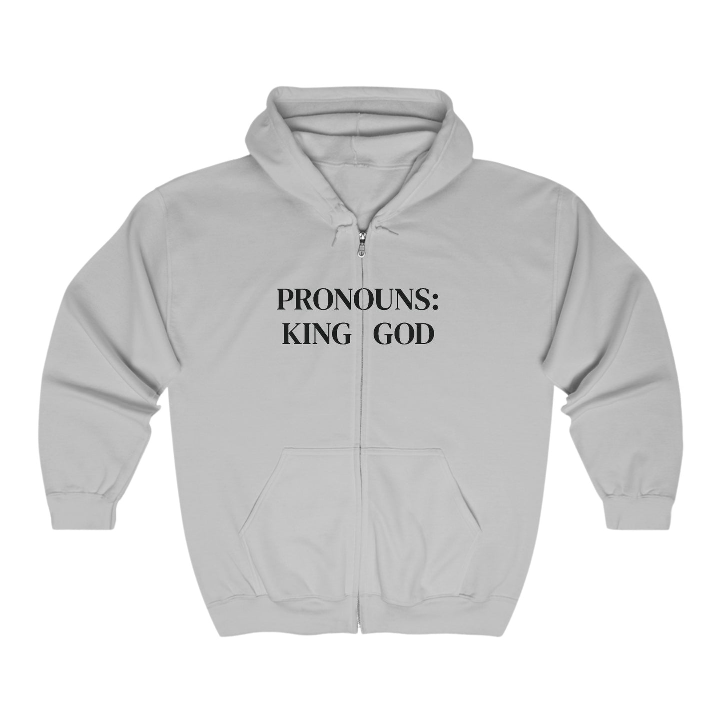 Mens PRONOUNS Heavy Blend™ Full Zip Hooded Sweatshirt