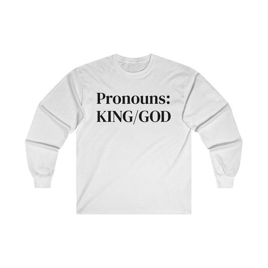 Mens PRONOUNS Ultra Cotton Long Sleeve Tee