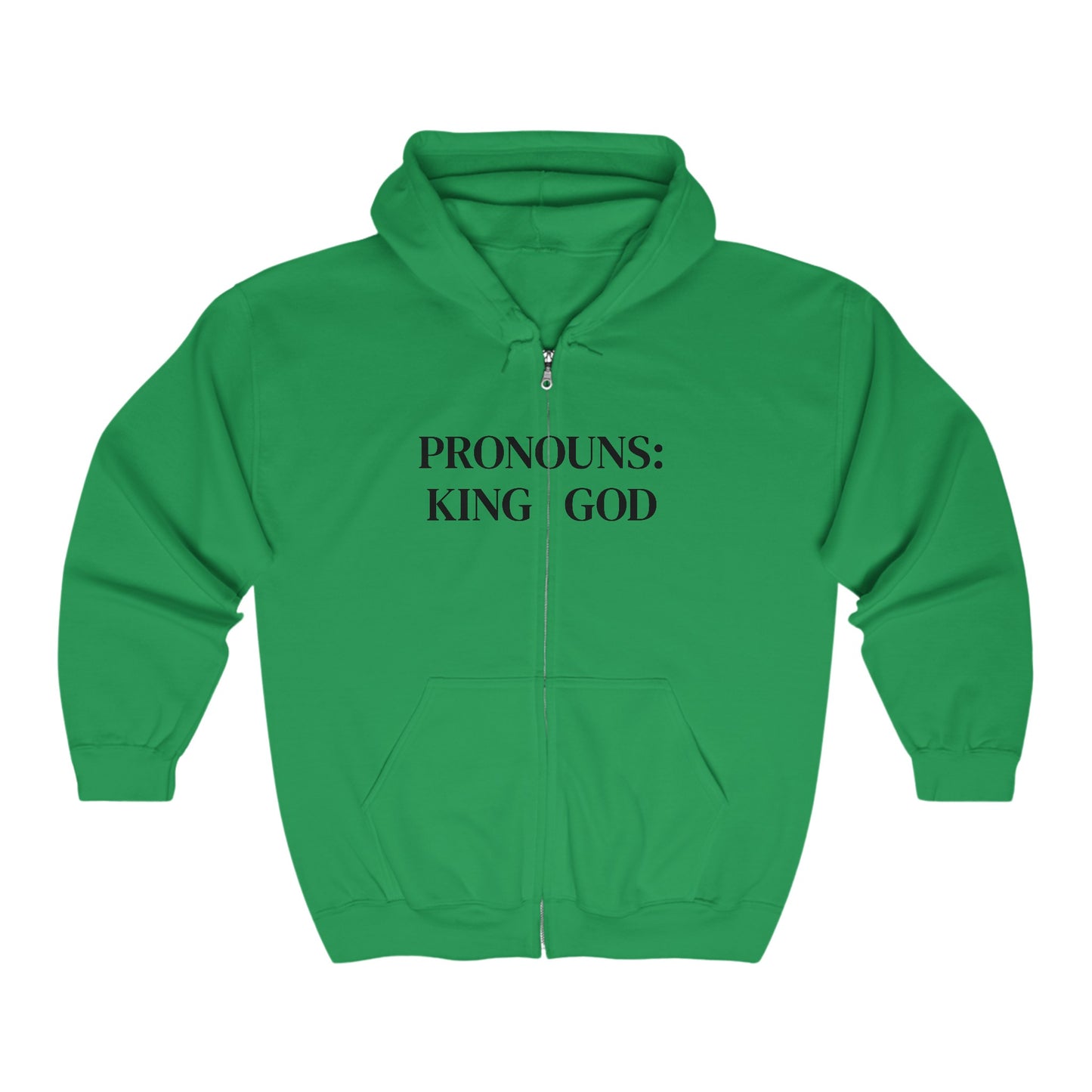 Mens PRONOUNS Heavy Blend™ Full Zip Hooded Sweatshirt