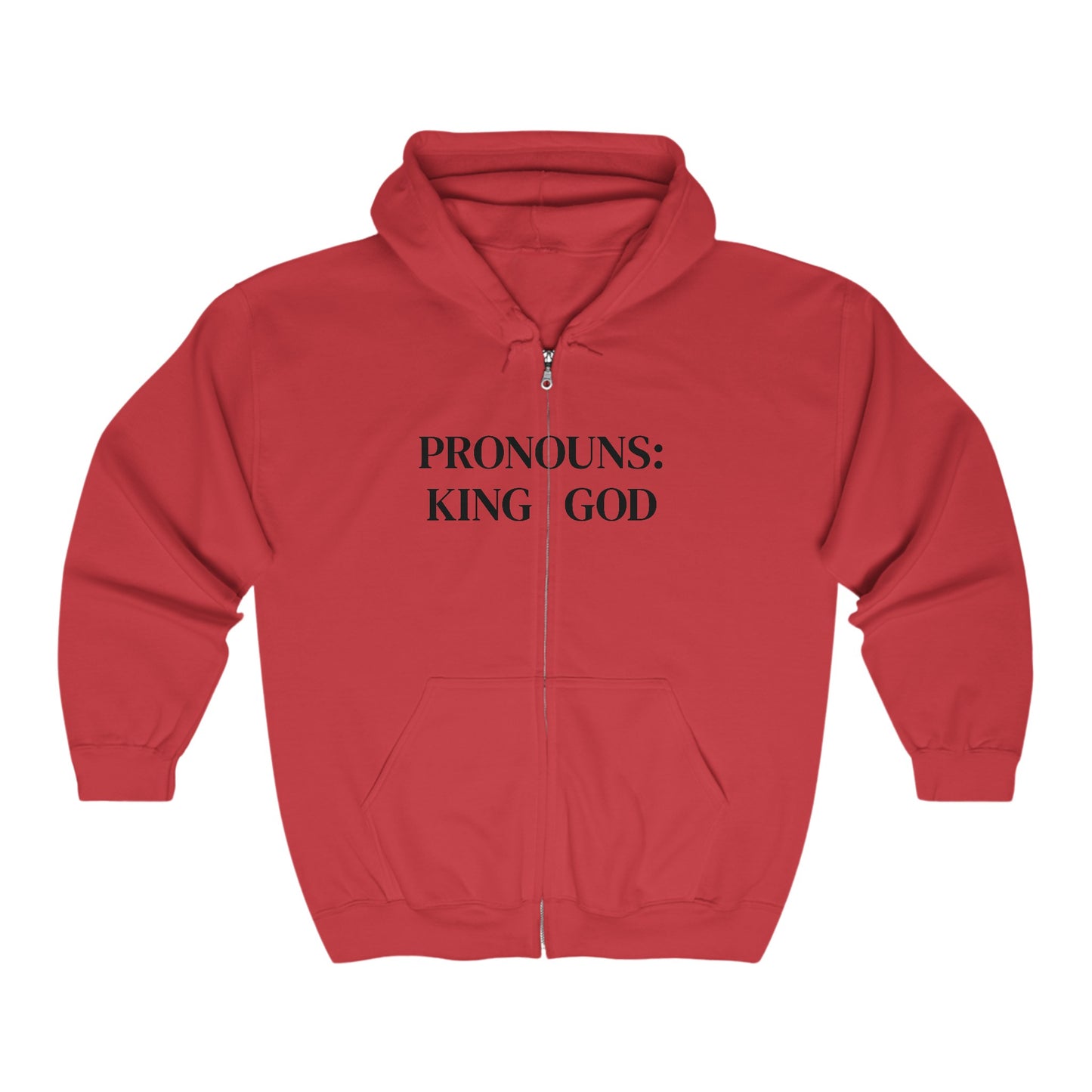 Mens PRONOUNS Heavy Blend™ Full Zip Hooded Sweatshirt