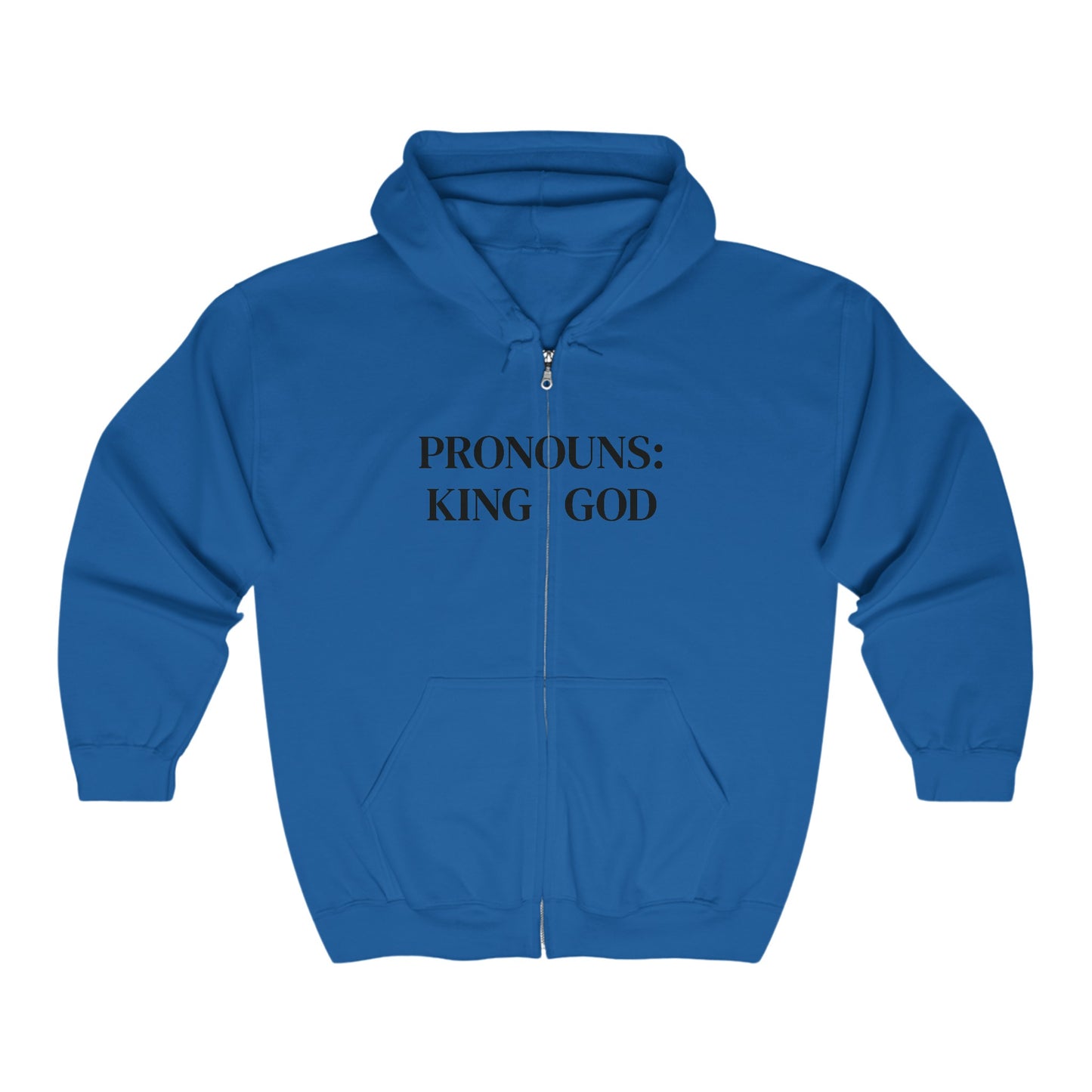 Mens PRONOUNS Heavy Blend™ Full Zip Hooded Sweatshirt