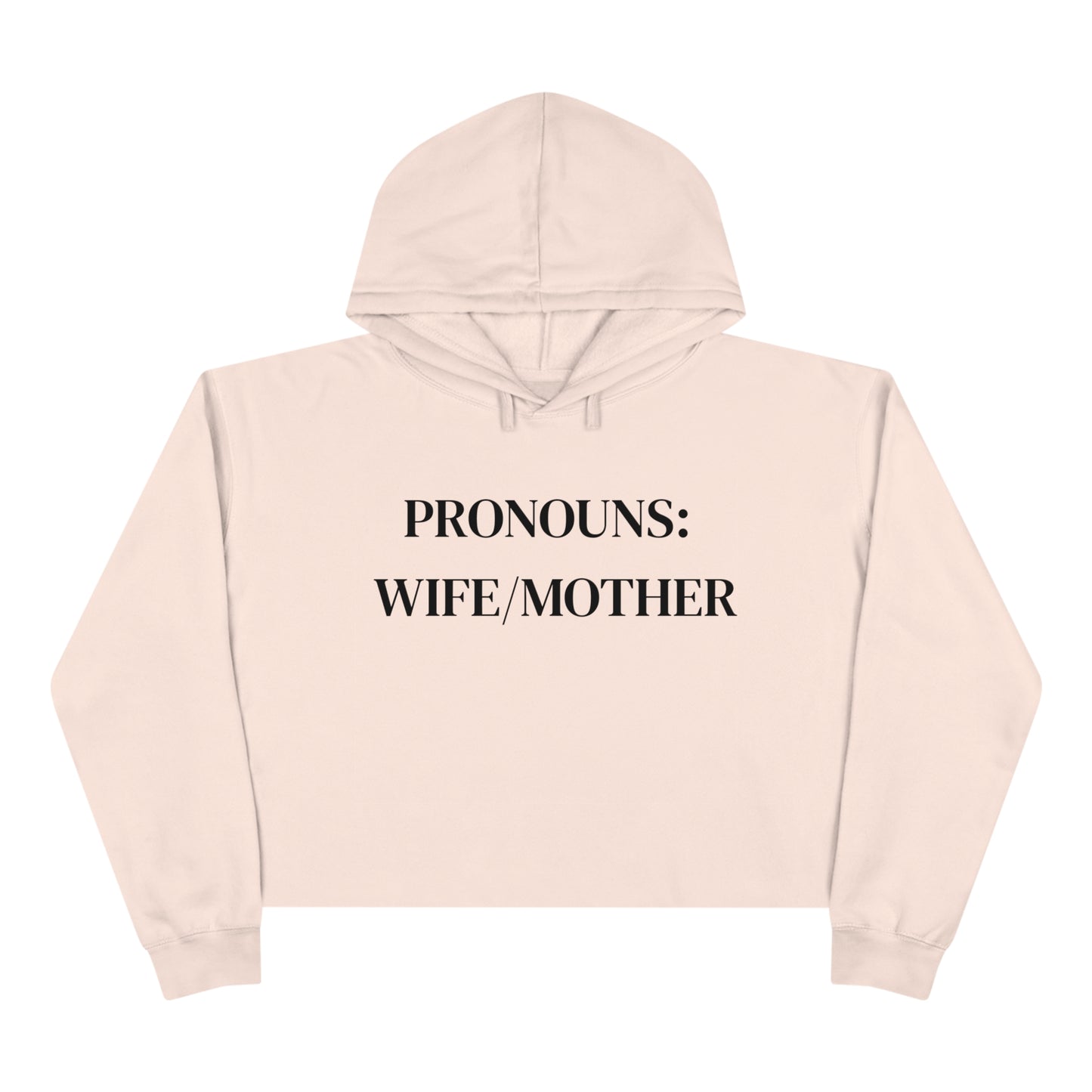 Womens PRONOUN Crop Hoodie